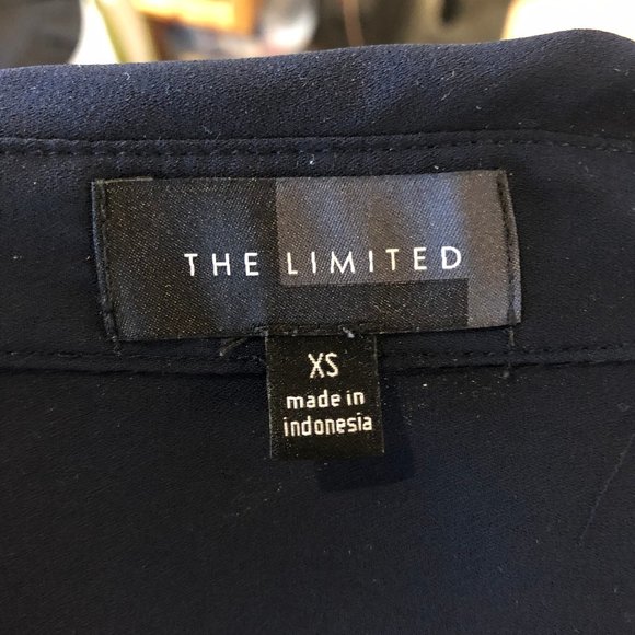 The Limited // Navy Blue Button Down Blouse - Picture 3 of 5